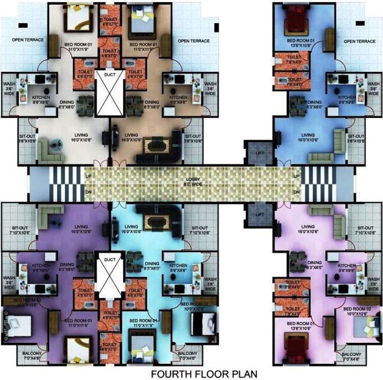  shri govinda imperial Shri Govinda Imperial Cluster Plan for 4th Floor