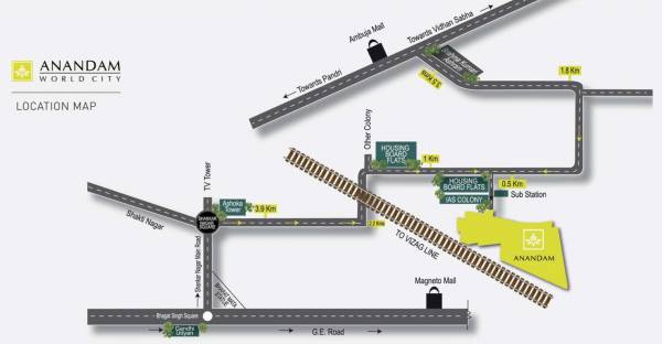  anandam-world-city Location Plan