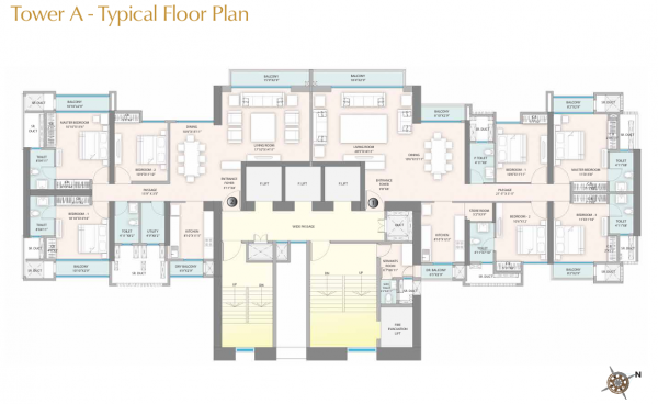 Tower A Cluster Plan for Typical Floor sheth-avalon-phase-2 Tower A Cluster Plan for Typical Floor