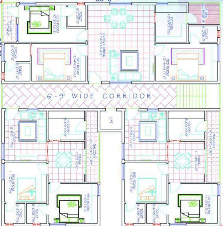  jaya lakshmi sadan Vajra Jaya Lakshmi Sadan Cluster Plan For Typical Floor 