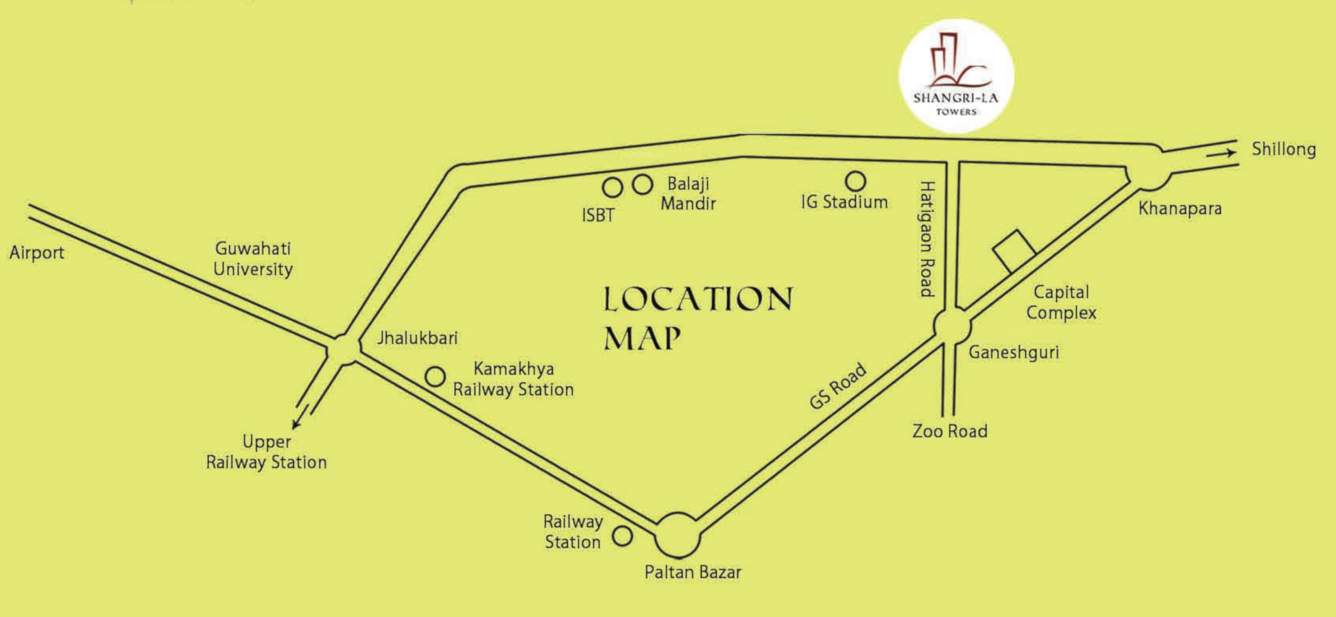  shangri la towers Location Plan