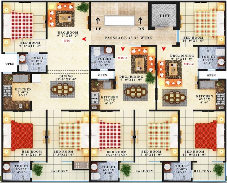 Images for Cluster Plan of Maan Rishi Apartment