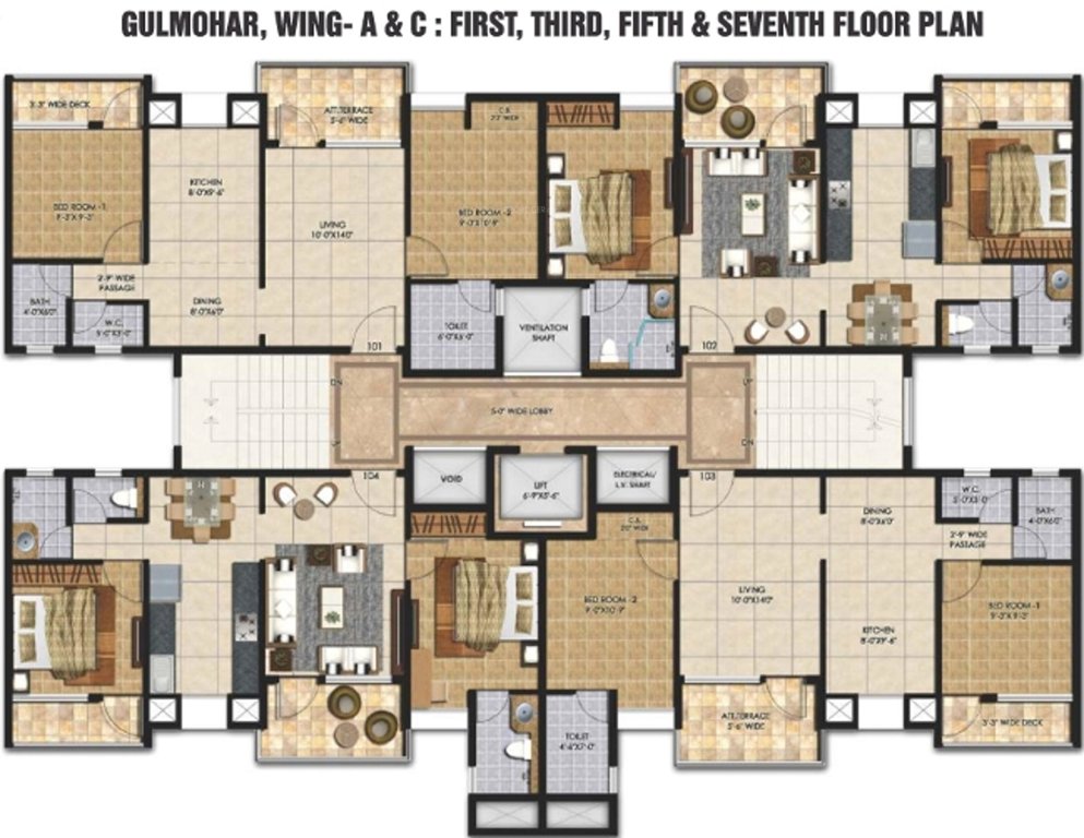 Images for Cluster Plan of Ashoka Gulmohar A B C Bldgs