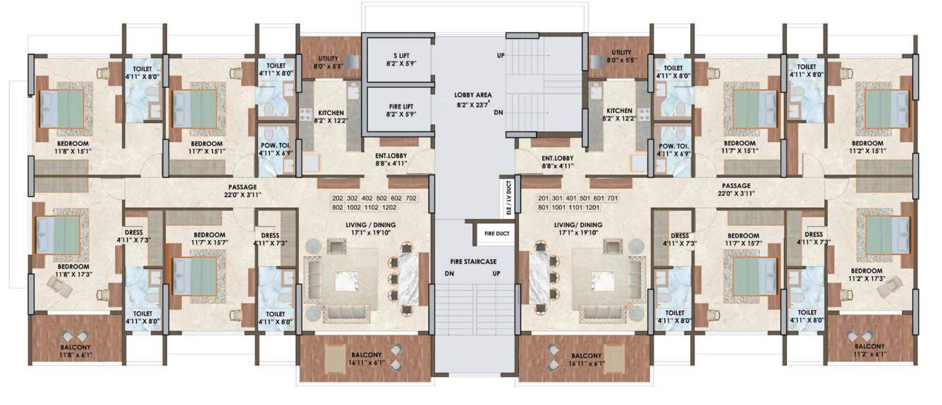  the luxe towers building i and j The Luxe Towers   Building I Cluster Plan