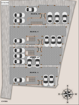  apartments Cluster Plan