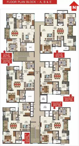  ultima-smarthomes Typical Floor Plan for A, B & E Block