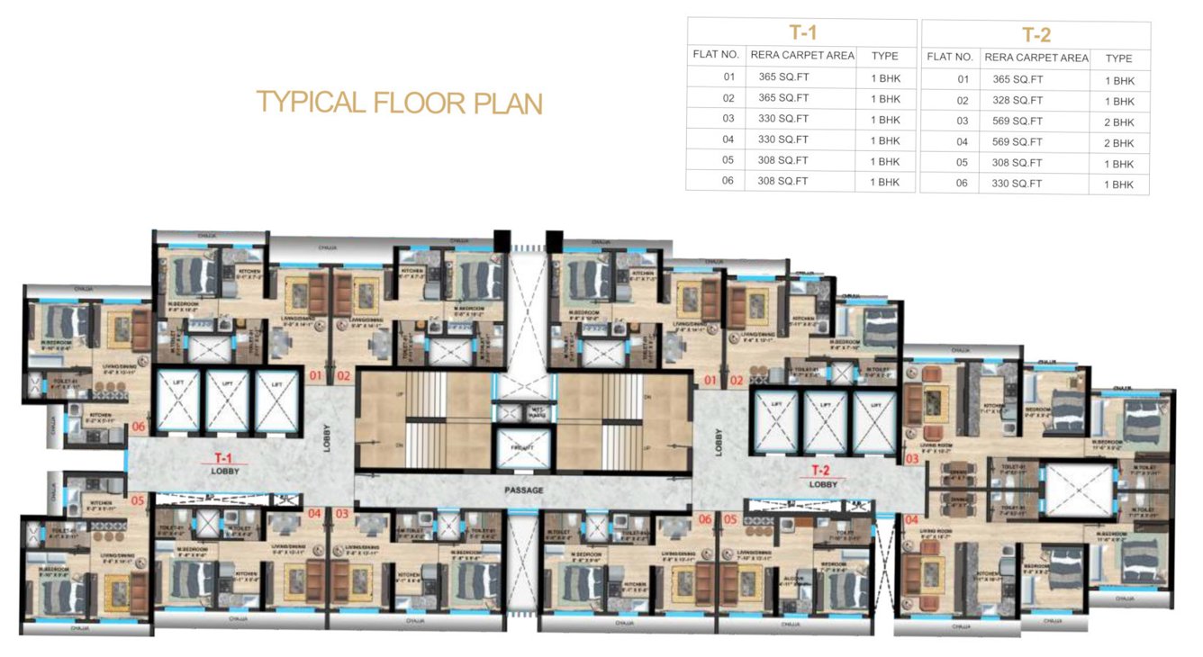 imperial avenue Sethia Imperial Avenue Typical Cluster Plan