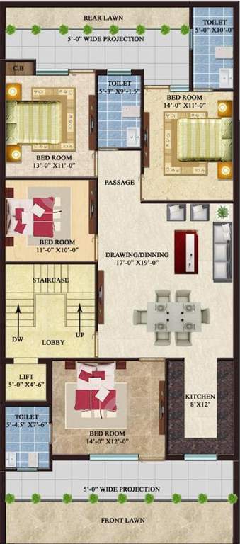 Images for Cluster Plan of Aggarwal Elite Floors