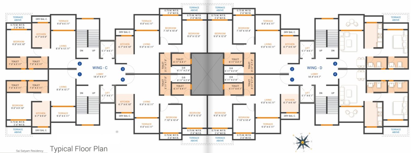 Images for Cluster Plan of Sai Satyam Residency