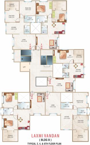 Images for Cluster Plan of Rishi Laxmi Vandan Apartment