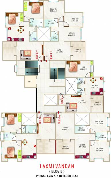 Images for Cluster Plan of Rishi Laxmi Vandan Apartment