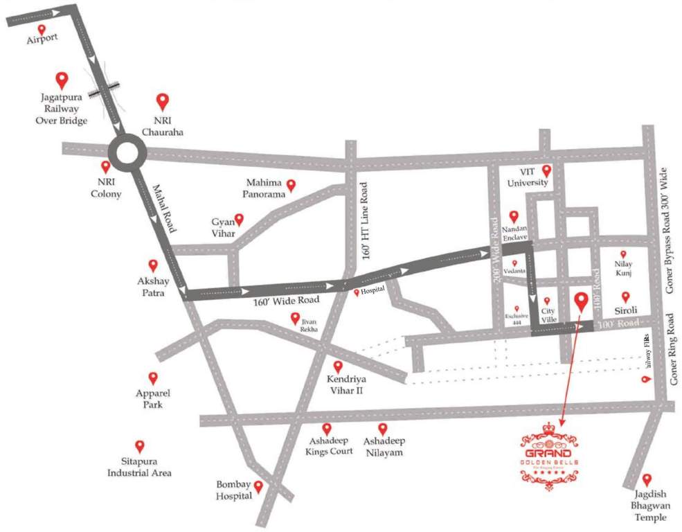  grand golden bells Images for Location Plan of Sri Ganraj Grand Golden Bells