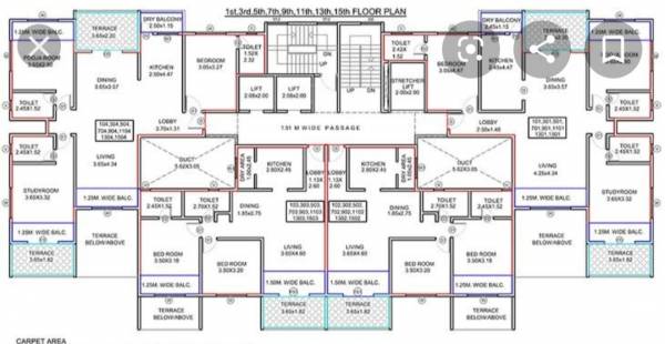  hill-view-residency Iris A Wing Cluster Plan