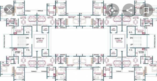  hill-view-residency Iris A Wing Cluster Plan