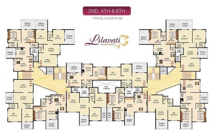  township Bhagwant Apprtment Wing C And D Cluster Plan