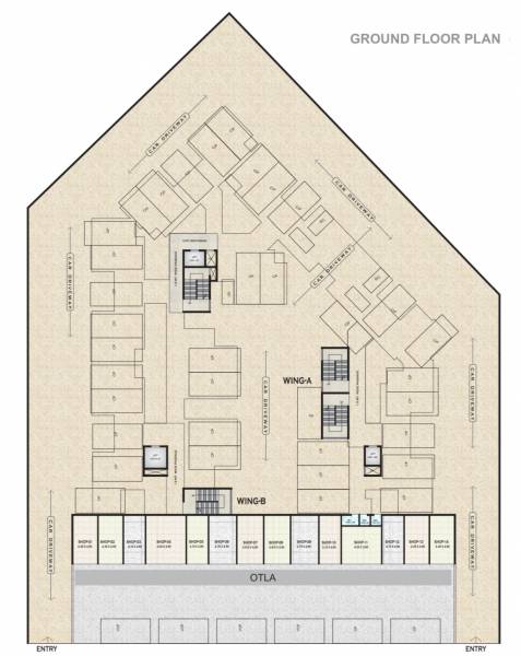  aarohi-complex Aarohi Complex Wing A Cluster Plan for ground Floor