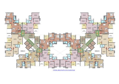  revell-orchid-phase-iv-building-f Building F Wing F1 Cluster Plan