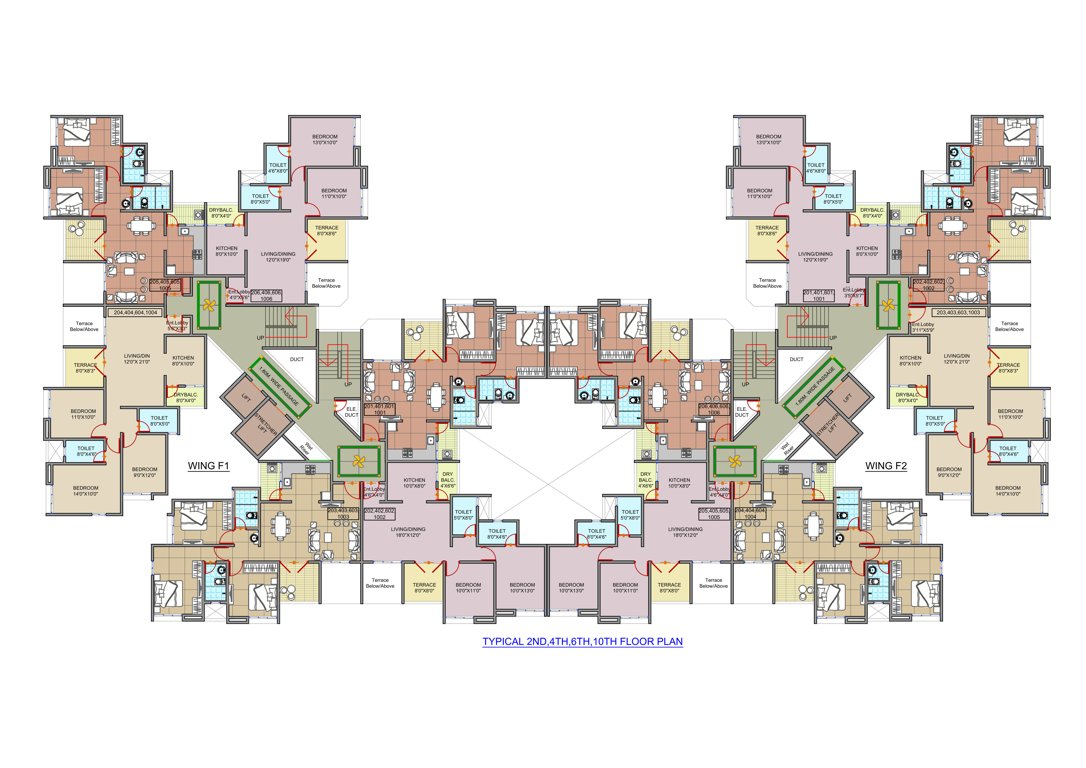  revell orchid phase iv building f Building F Wing F1 Cluster Plan
