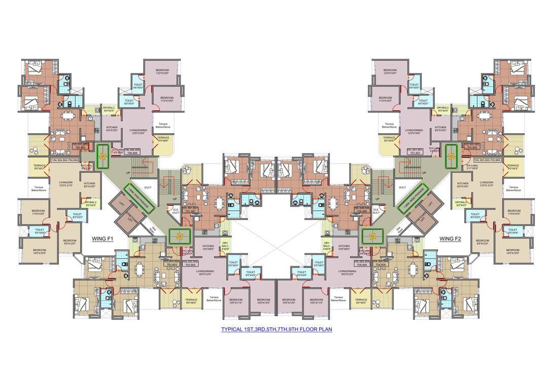  revell orchid phase iv building f Building F Wing F2 Cluster Plan