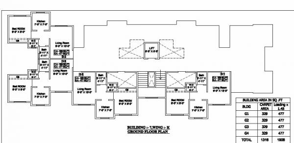  city Building 7 Wing K Cluster Plan