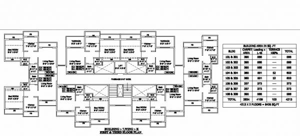  city Building 7 Wing K Cluster Plan