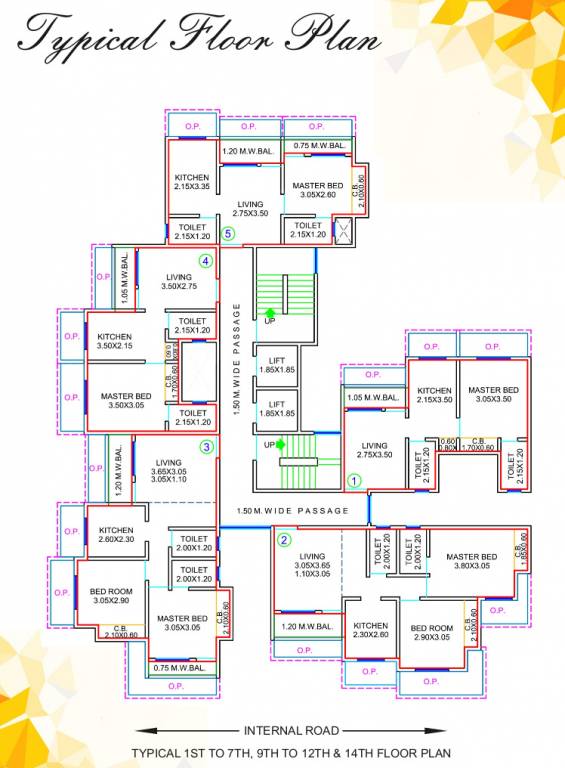  heights Bldg No 6 Cluster Plan