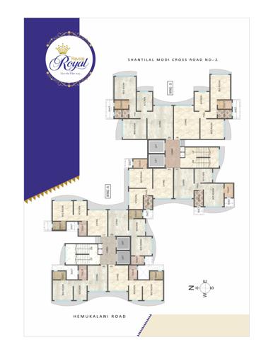  royal Raviraj Royal Cluster Plan from 1st to 2nd Floor