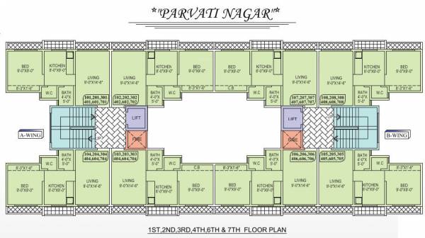  parvati-nagar Bldg No 3 Nilkanth Cluster Plan