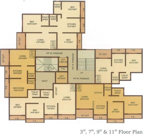 Images for Cluster Plan of Ghanshyam Enclave Green Meadows E Wing