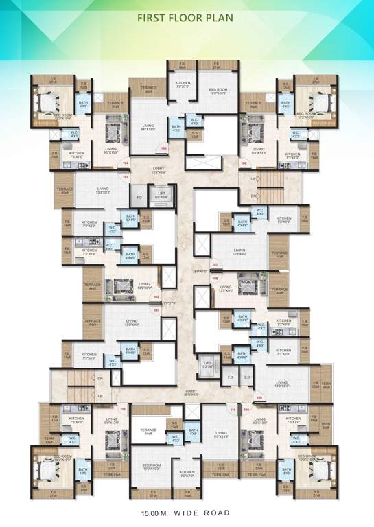  sai garden Dev Sai Garden Cluster Plan for 1st Floor