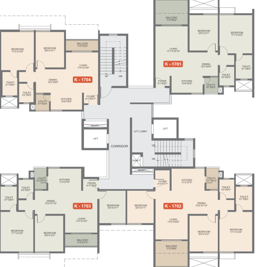 upavan phase 1 Wing K Cluster Plan