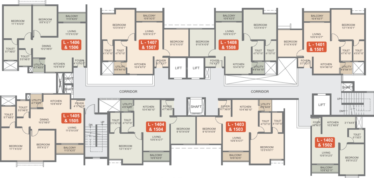 upavan phase 1 Wing K Cluster Plan