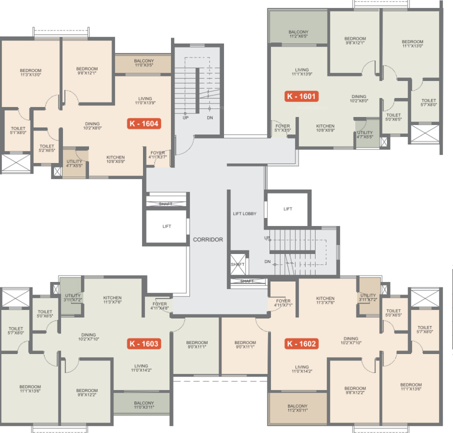 upavan phase 1 Wing K Cluster Plan