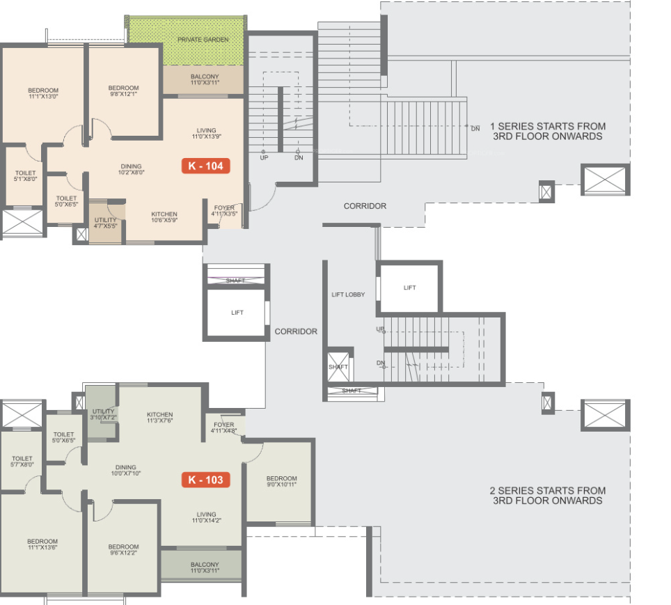 upavan phase 1 Wing K Cluster Plan