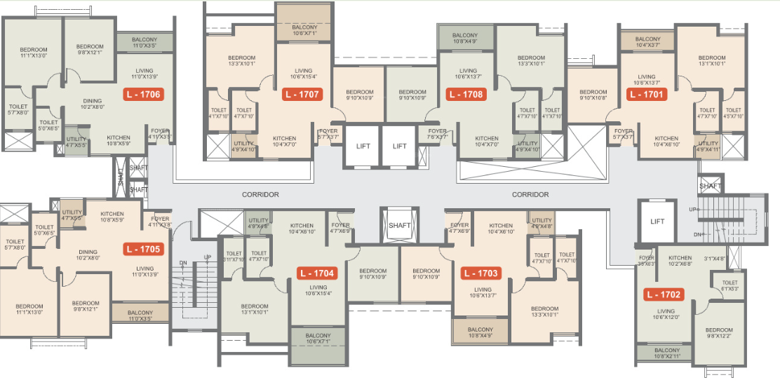 upavan phase 1 Wing L Cluster Plan