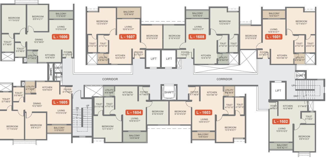 upavan phase 1 Wing L Cluster Plan