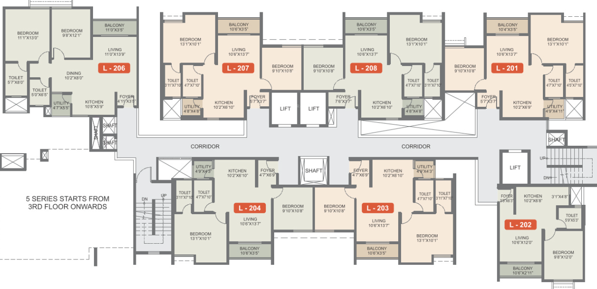 upavan phase 1 Wing L Cluster Plan