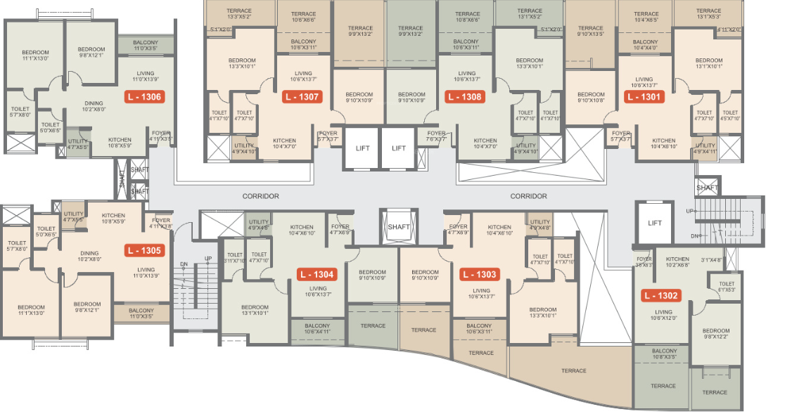 upavan phase 1 Wing L Cluster Plan