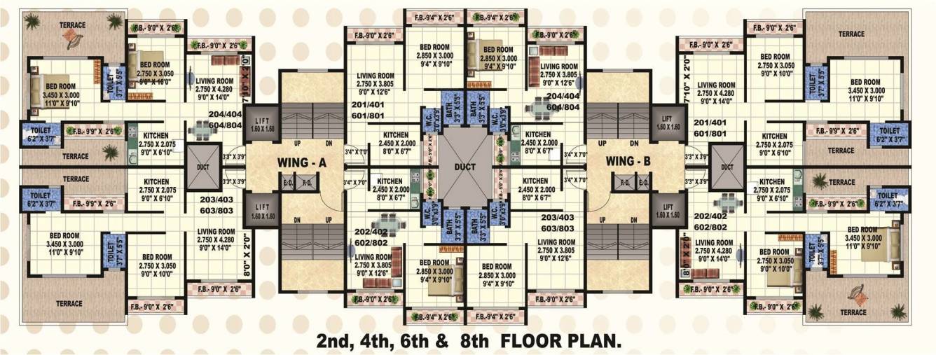  tower Swastik Tower A Wing Cluster Plan