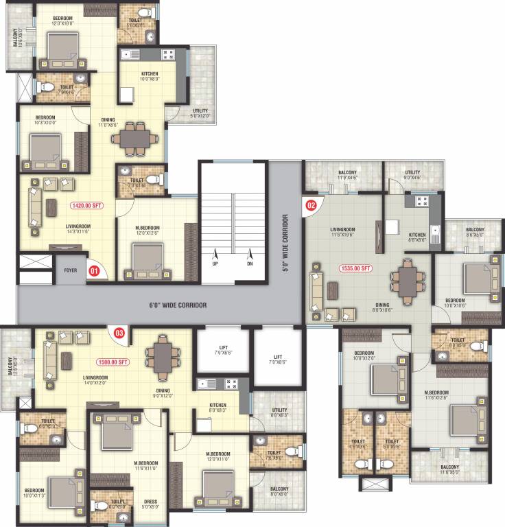 Images for Cluster Plan of Sai Vrushabadri Towers