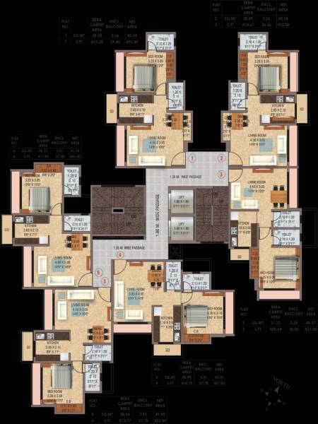  elements Building A - Bhoomi Cluster Plan