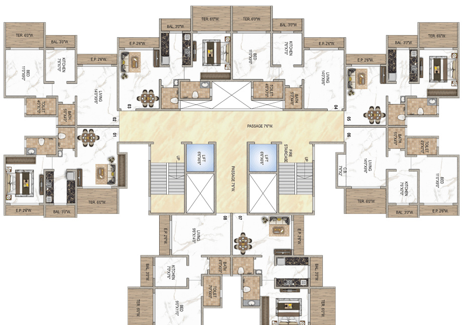  exotica phase 1 Building A Typical Floor Plan