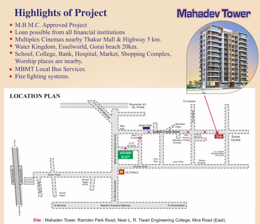  mahadev tower Location Plan
