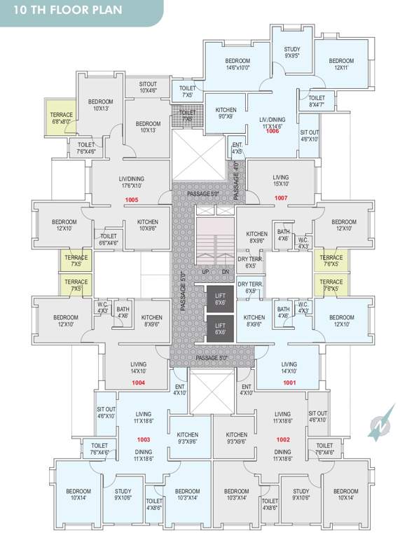  sangameshwari Sangameshwari Cluster Plan for 10th Floor