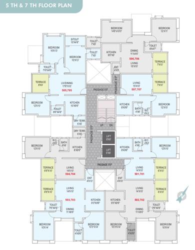  sangameshwari Sangameshwari Cluster Plan for 5th and 7th Floor