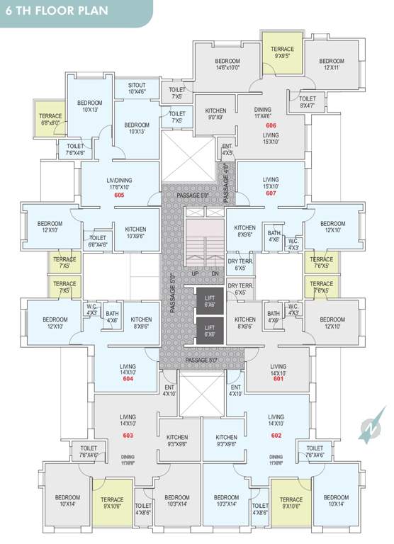  sangameshwari Sangameshwari Cluster Plan for 6th Floor