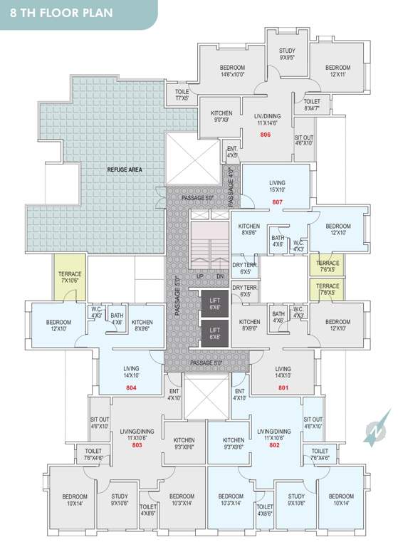  sangameshwari Sangameshwari Cluster Plan for 8th Floor