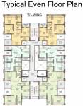  vrindavan-heights-phase-ii Vrindavan Heights Wing B Cluster Plan for Even Floor
