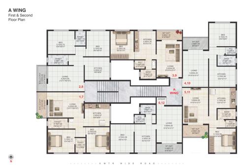  sai-villas Wing A Cluster Plan From 1st To 2nd Floor