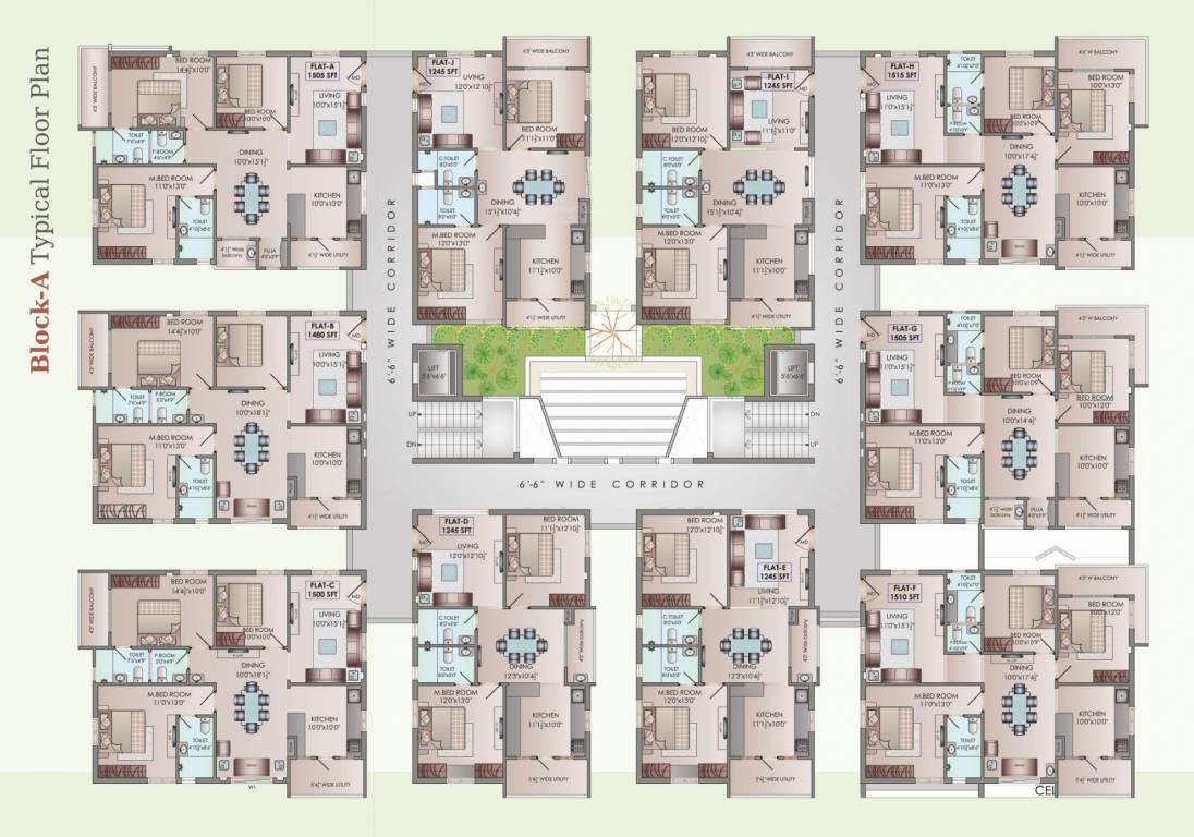  grandeur Tower A Cluster Plan